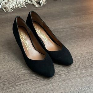 Rowen Classic Black Suede Wedges